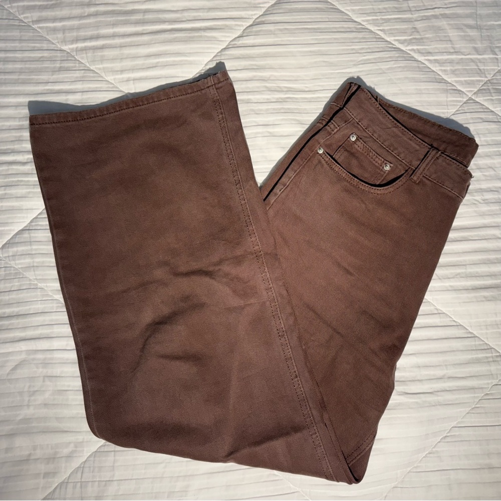 Brown Wide-Leg Jeans - Princess Polly